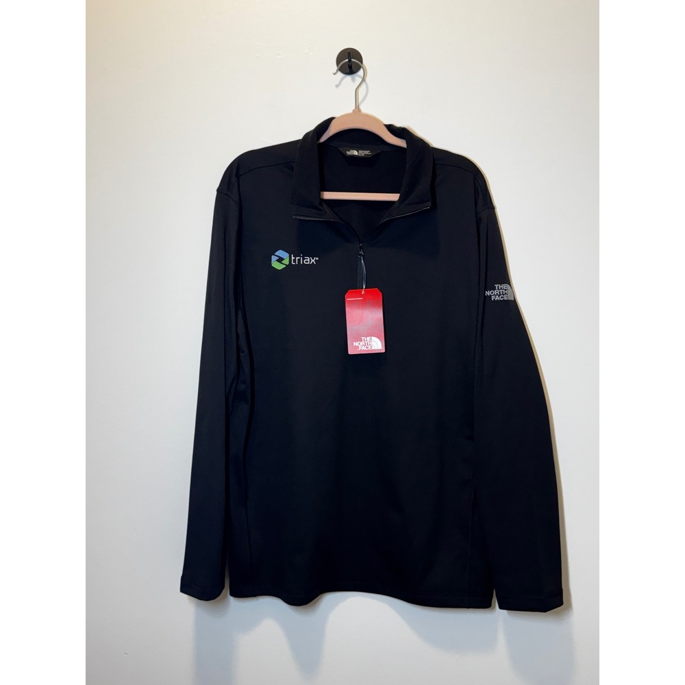 The North Face Mens Tech 1/4 Zip Pullover Black Triax Logo XL NWT